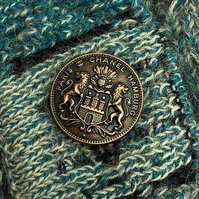 Chanel - Back Button Crew Neck Long Knit Dress - 36 - Multicolor - Women's