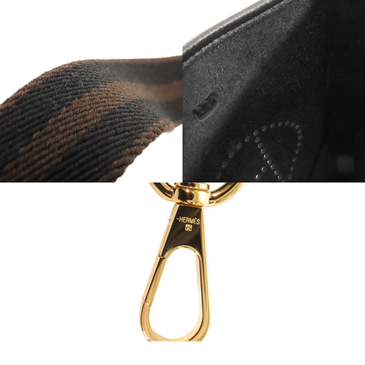 Hermes Evelyne Amazon TPM Black Gold Taurillon Shoulder Bag — view 8