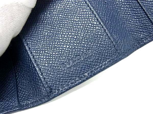 Bvlgari Leather 6-ring Key Case Key Case Women's Men's Navy Bk6799
