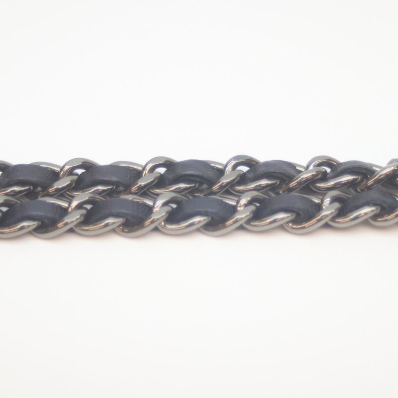Chanel No 20 Navy Lambskin Boy Chanel Silver Hardware Chain Wallet Chain Long