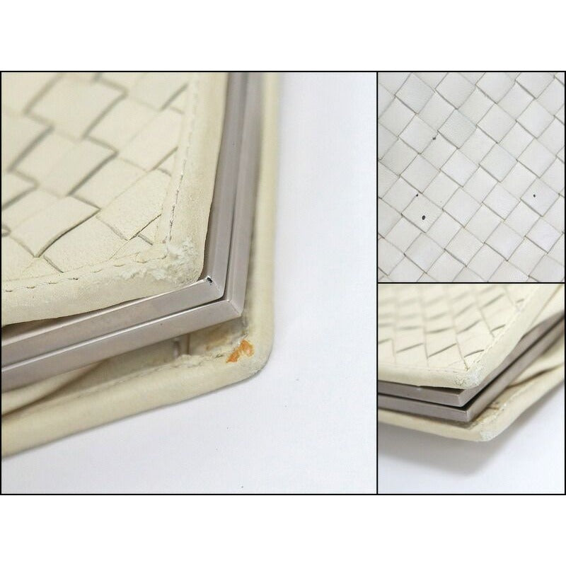Bottega Veneta Clutch Intrecciato Cream Leather — view 9