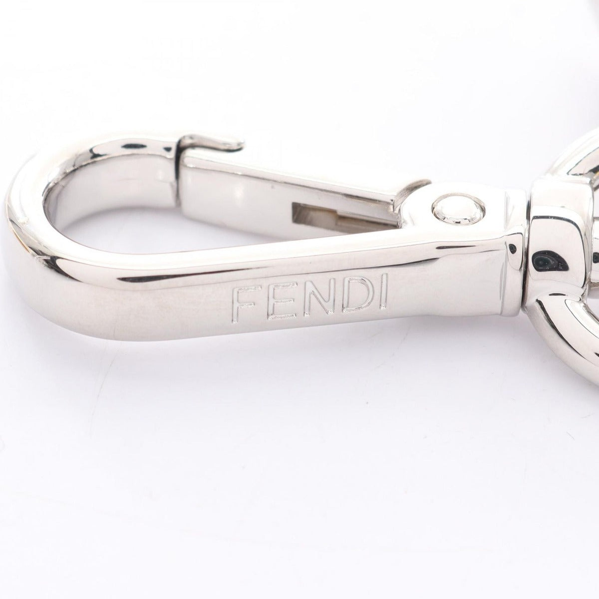 Fendi Key Holder FF Square Zucca Brown Key Ring — view 3