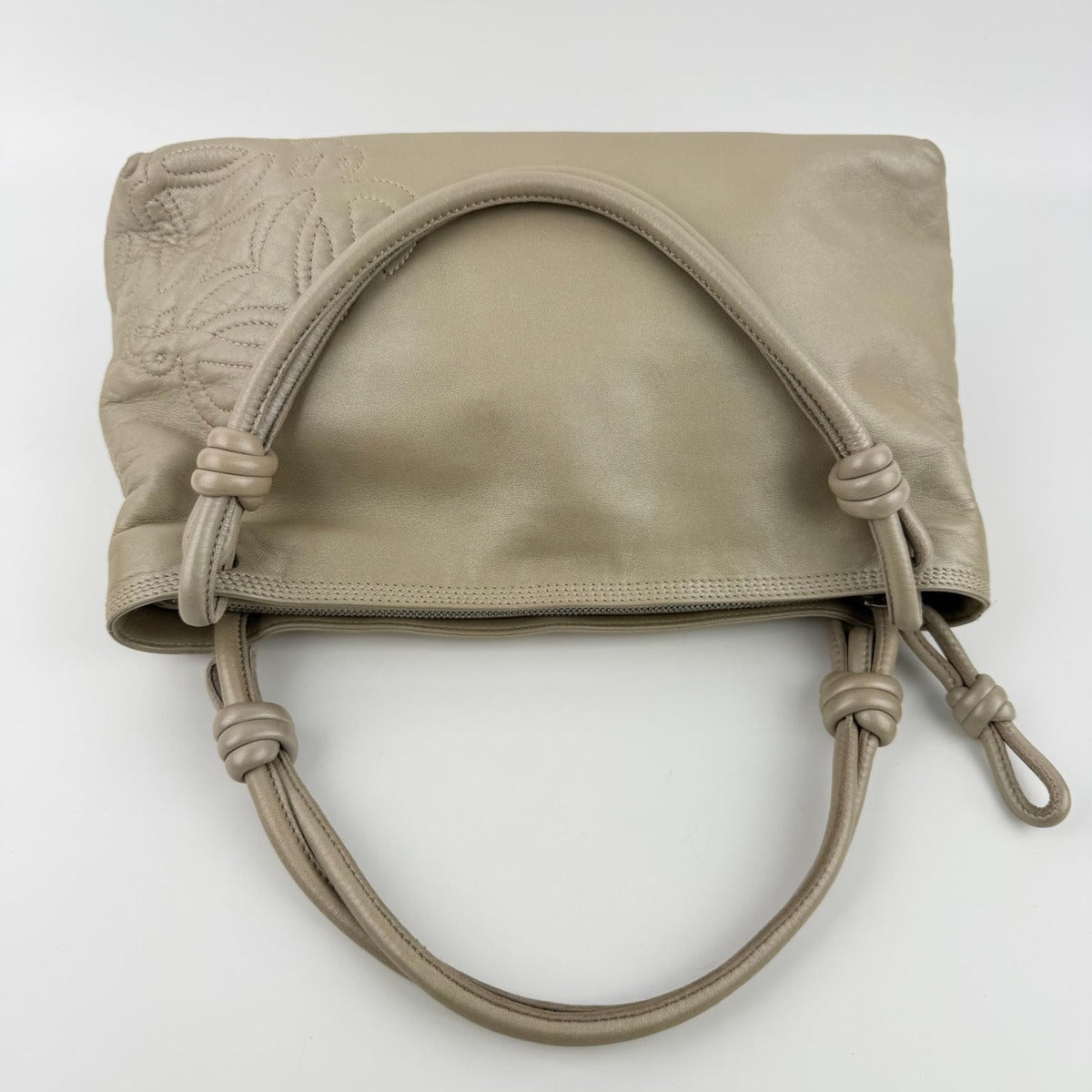 Loewe Anagram Shoulder Bag Beige Leather Vintage — view 16
