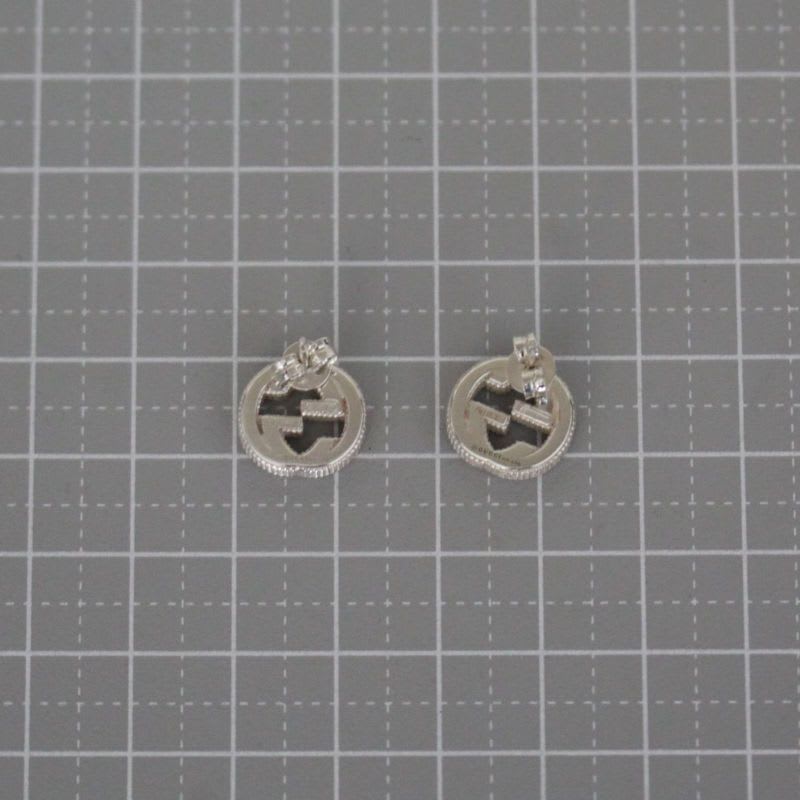 Gucci G Motif Earrings Interlocking AG 925 Silver E1119