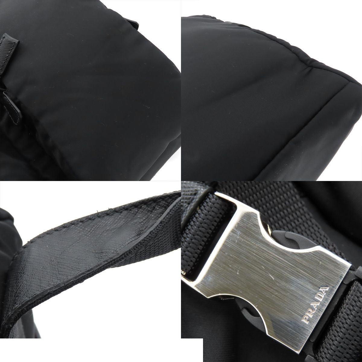 Prada Business Black Tessuto Saffiano Nylon 2-Way Shoulder Bag — view 8