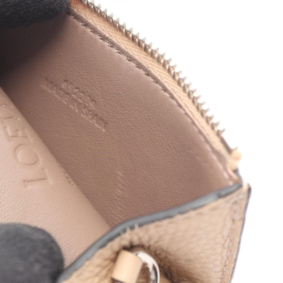 Loewe Coin Case Anagram Card Yellow Beige Leather Square — view 6