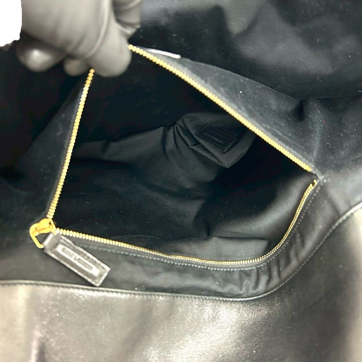 Saint Laurent Paris YSL Logo Quilted Leather Tote — view 10