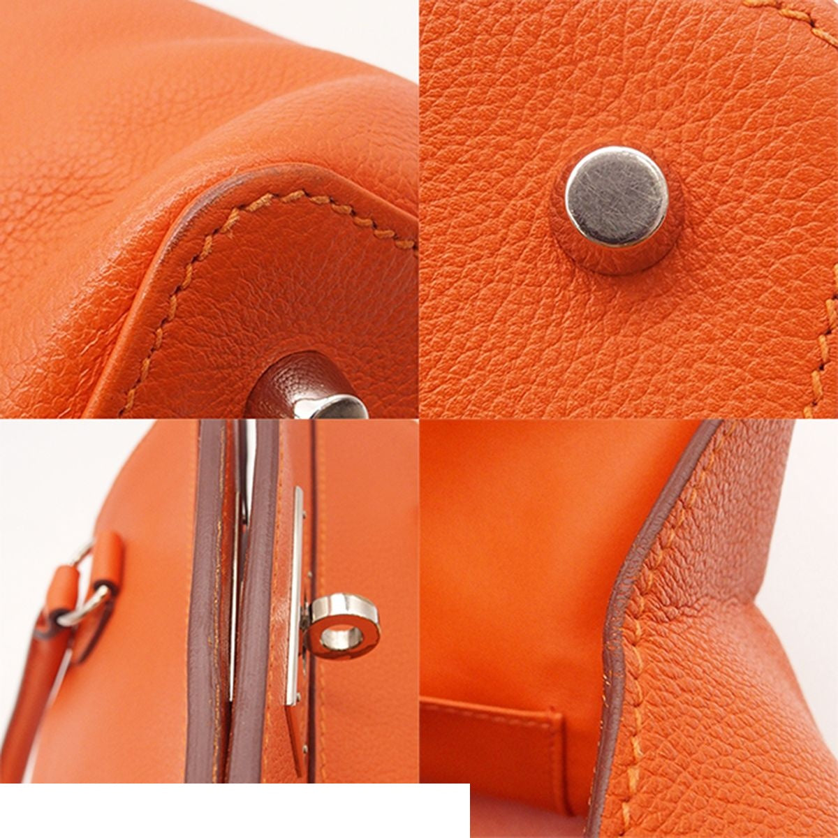 Hermes Toolbox 20 Orange Silver Ever Color 2-Way Shoulder Bag — view 8