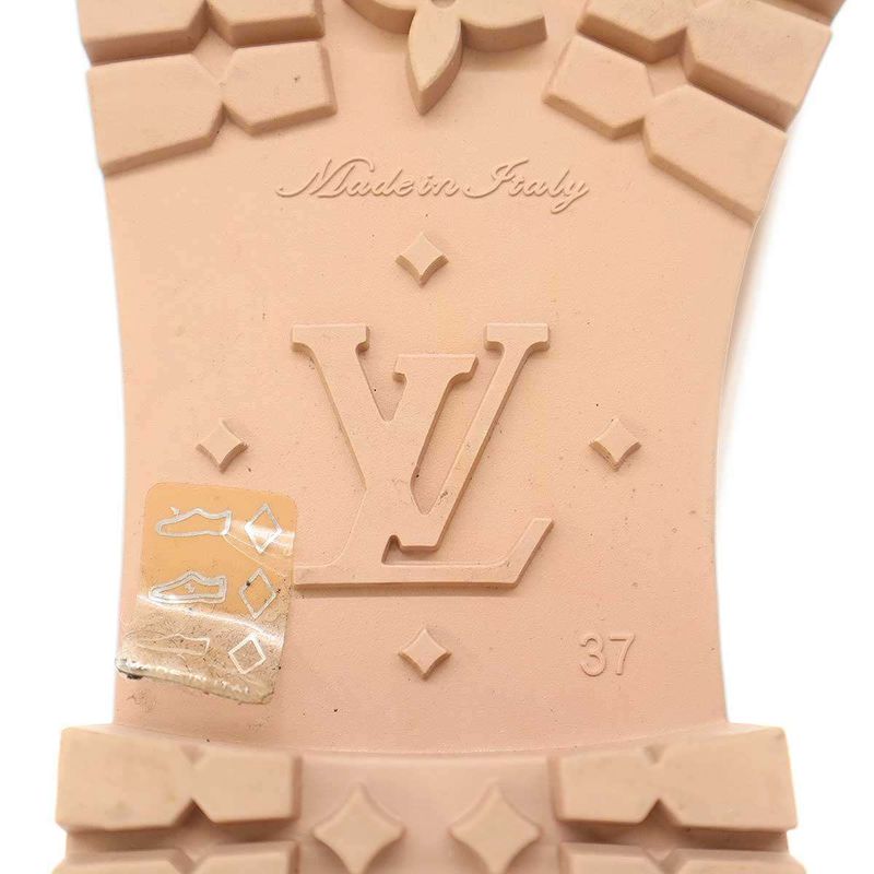 Louis Vuitton Splash Line Monogram Rain Boots Beige 37