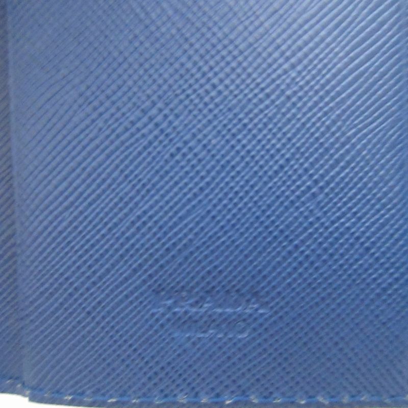 Prada 2m0223 Saffiano Leather Blue 6-ring Key Case 1310 Prada