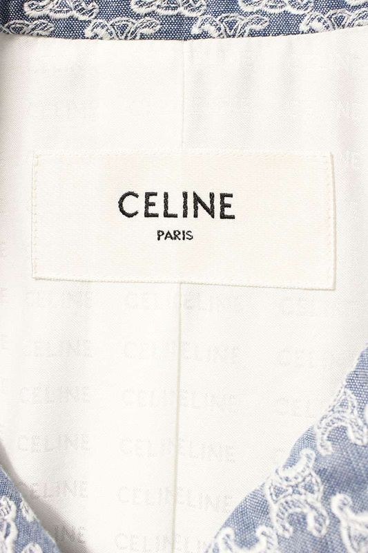 Celine Rv07w0g10.05bd Triomphe All Over Trucker Jacket Blouson Women 34