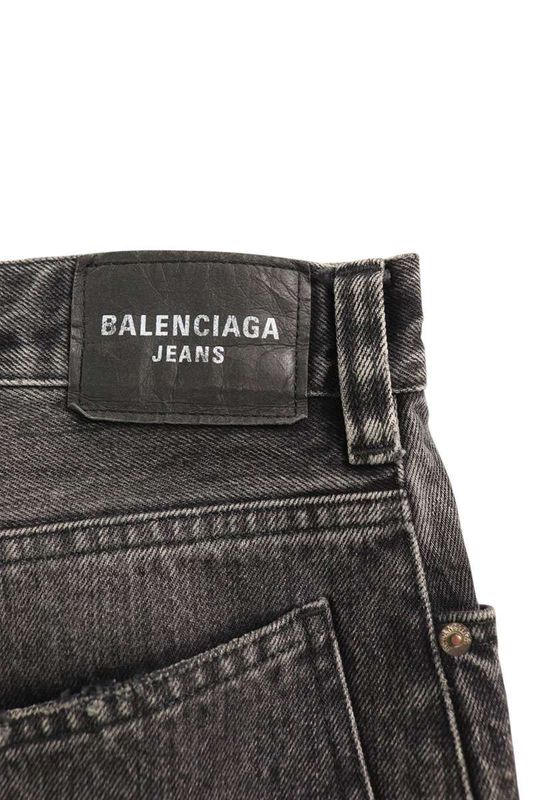 Balenciaga 675224 Tbp47 Crushed Baggy Denim Pants Men's S