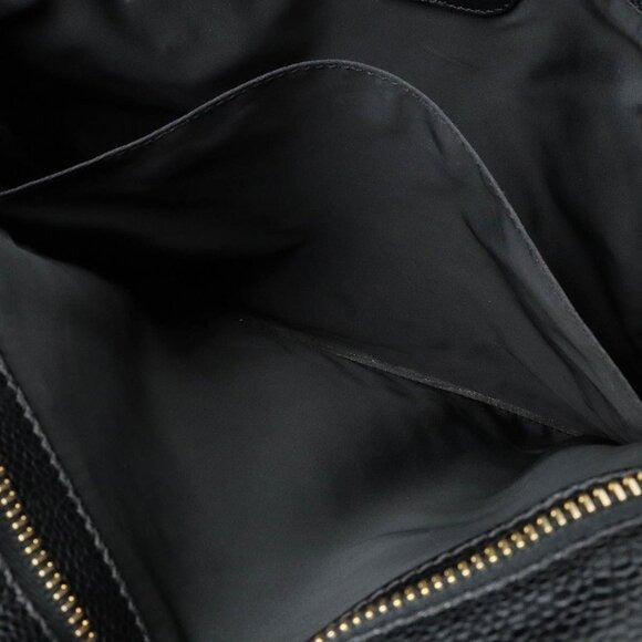 CHANEL CC Timeless Caviar Logo Shoulder Tote Bag Black Leather Purse