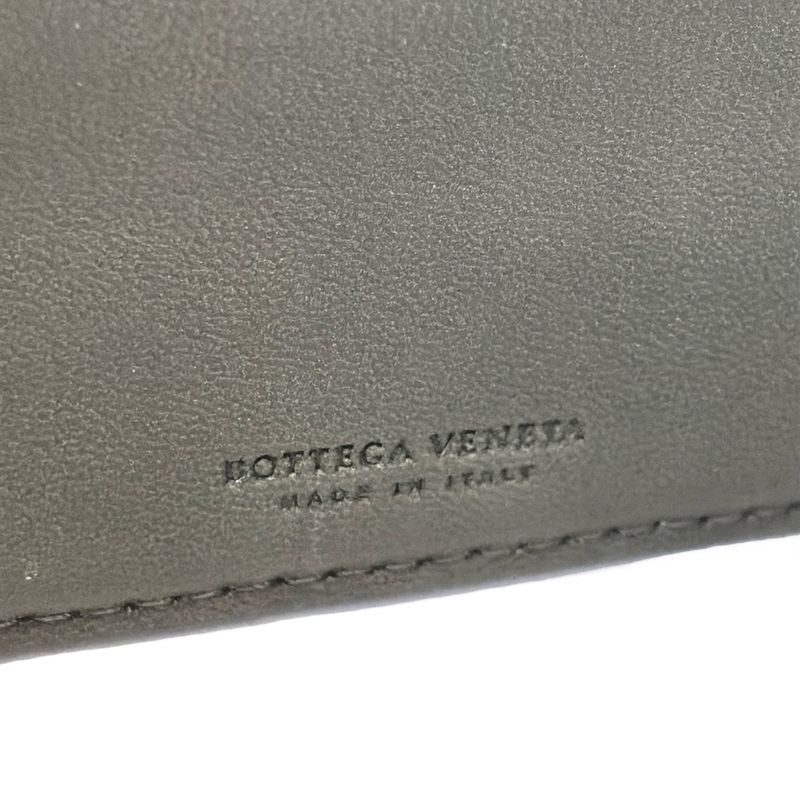 Bottega Veneta Bifold Wallet Intrecciato 113112 Khaki Leather