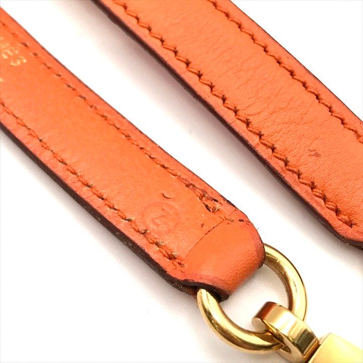 Hermes Kelly Bolide Gold Leather Shoulder Strap Bag Orange
