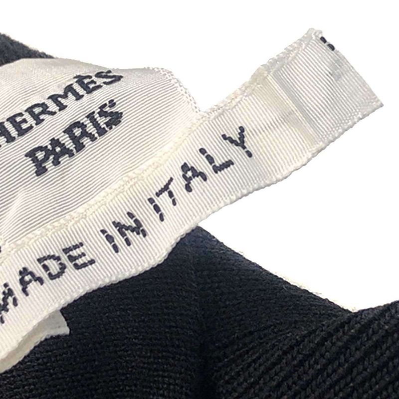 Hermes 24aw Apron Doll Bandana Silk Twill Raine Knit Top 4h2816d3 Black 36