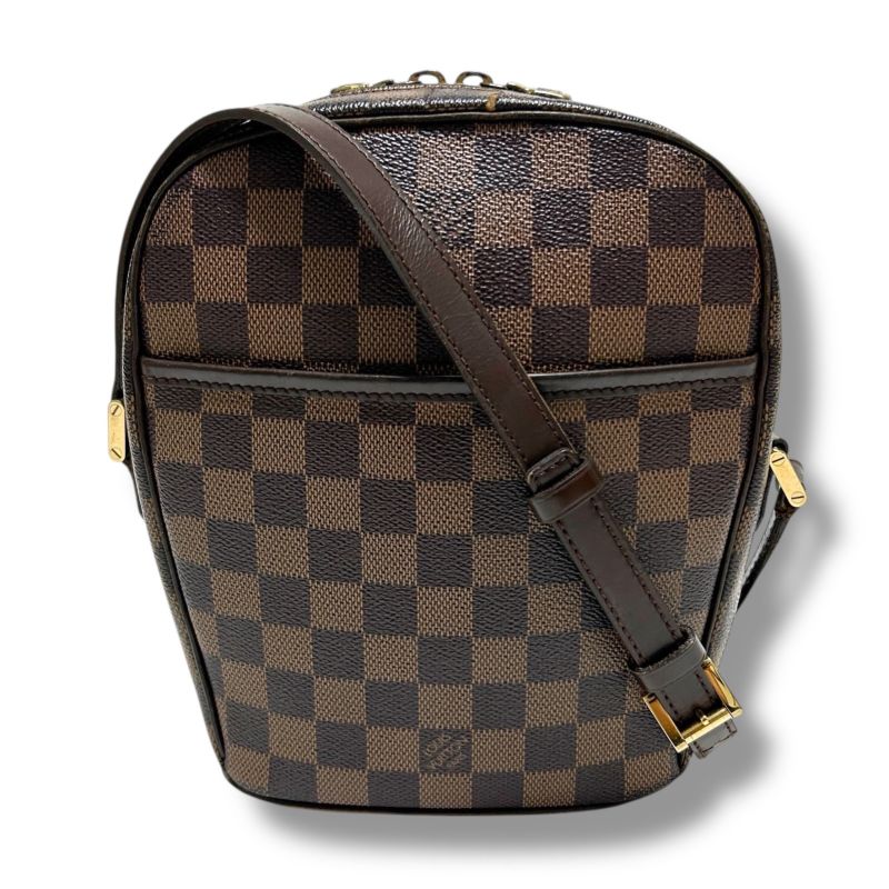 Louis Vuitton Shoulder Bag Ipanema PM Damier Leather Brown Crossbody Bag