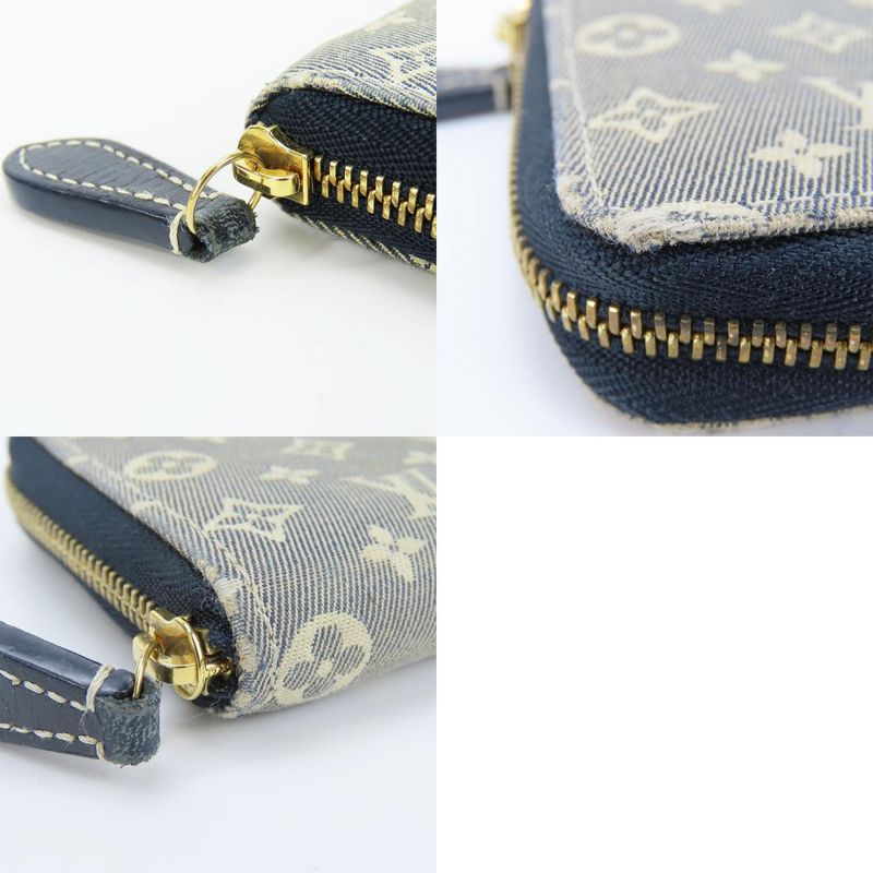 Louis Vuitton Coin Case Coin Purse M63004 Monogram Idylle Ankle Navy Gold