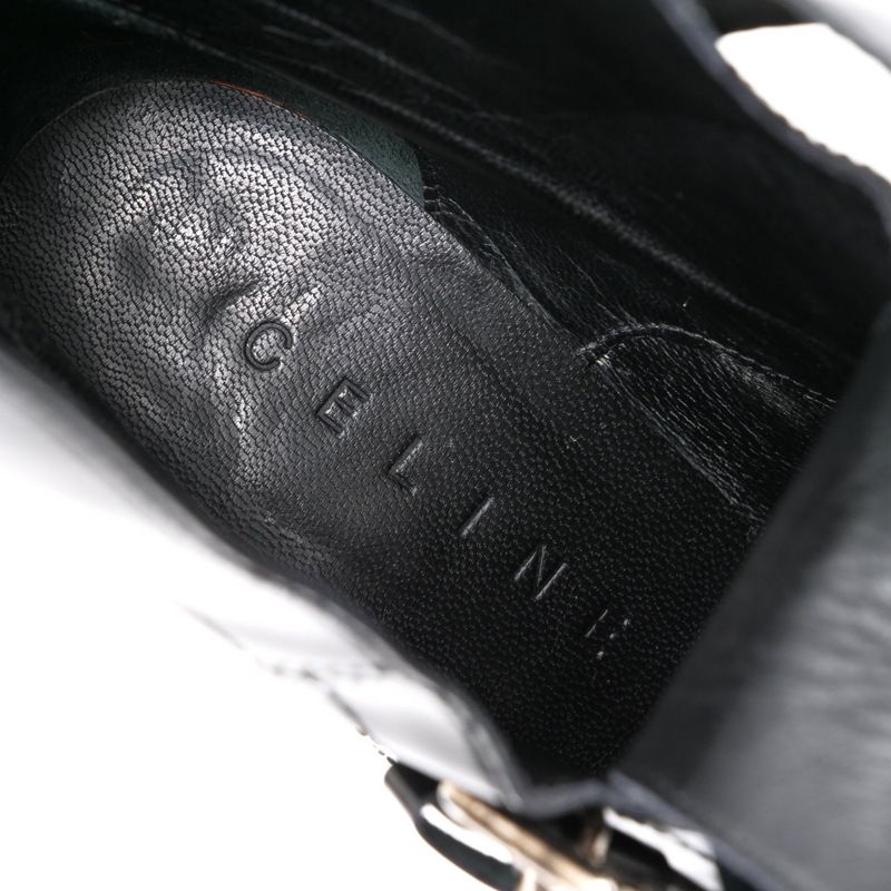 Celine Boots Size 35.5c Middle Boots Belt Shoes Made In Italy