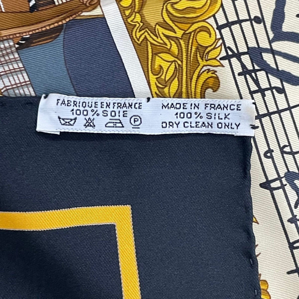 Hermes Scarf Silk Carre 90 in Salzburg Black — view 10