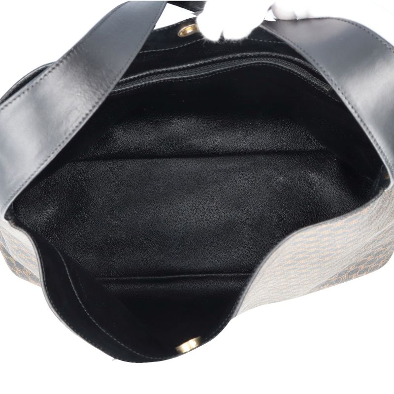 Celine Macadam One Shoulder Bag PVC Leather Women's Shoulder Bag Brown Excellent