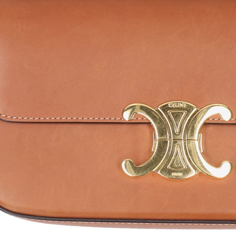 Celine 194143bfn Triomphe Calfskin Shoulder Bag Women