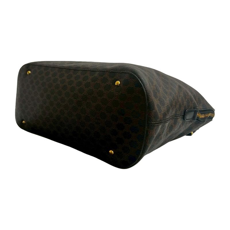 Celine Vintage Macadam Blason Logo Pattern Leather