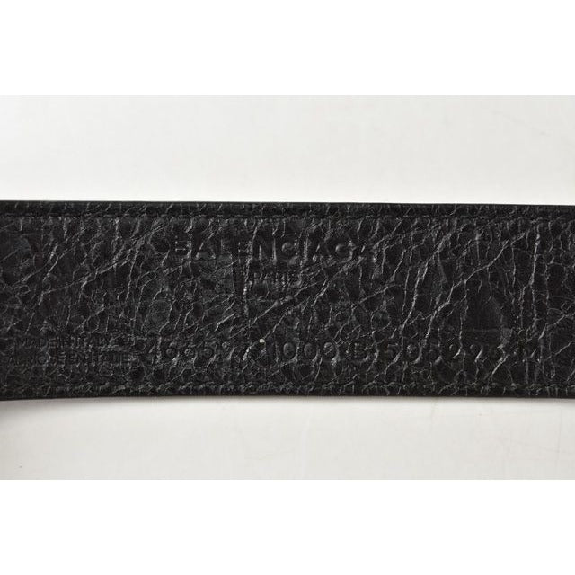 Balenciaga Bangle Bracelet Leather Black — view 10