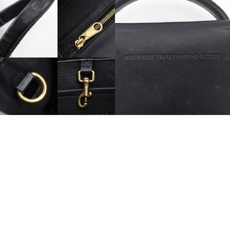 Balenciaga Hardware Bbmonogram 714187 Leather Black Unisex Handbag