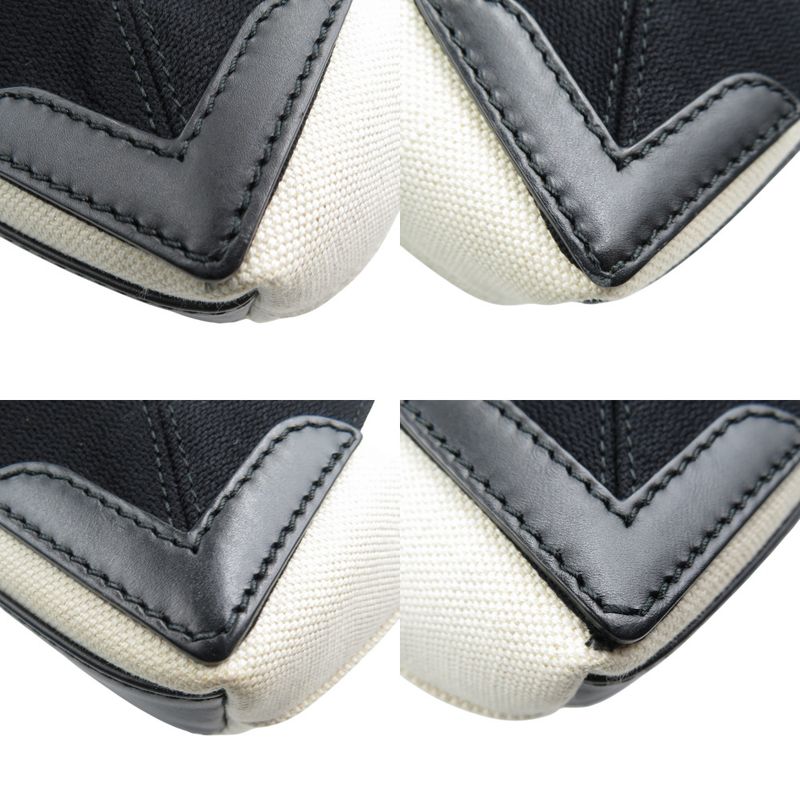 Balenciaga Navy Cabas Su 390346 Canvas Calf Light Beige Black 2WAY Handbag