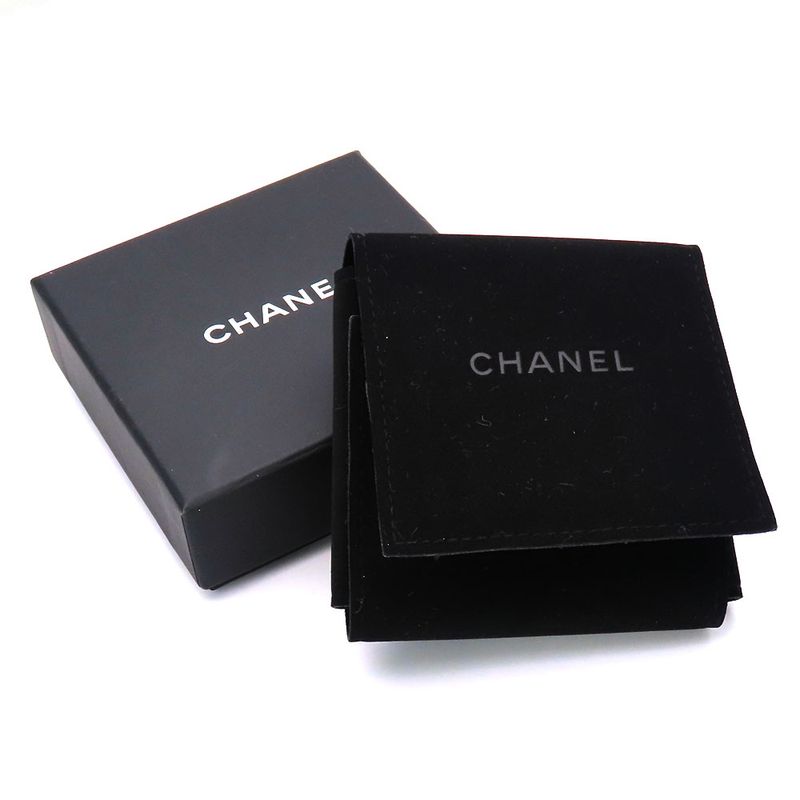 Chanel Earrings Triple Star Coco Mark Metal Gold Plated Accessories 3strand