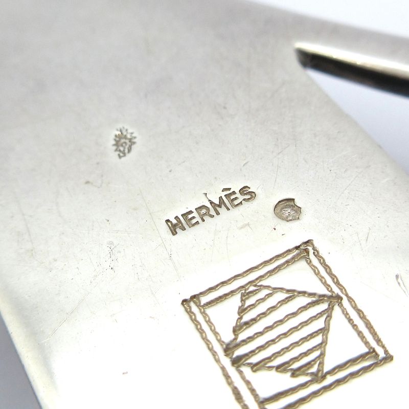 Hermes Necklace Touareg Leather Red×brown×silver