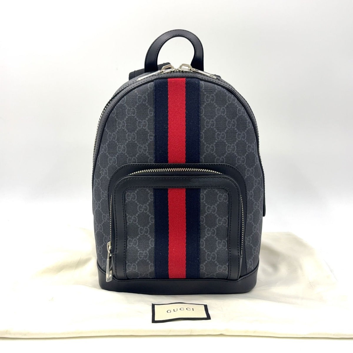 Gucci Sherry Backpack Canvas Black — view 15