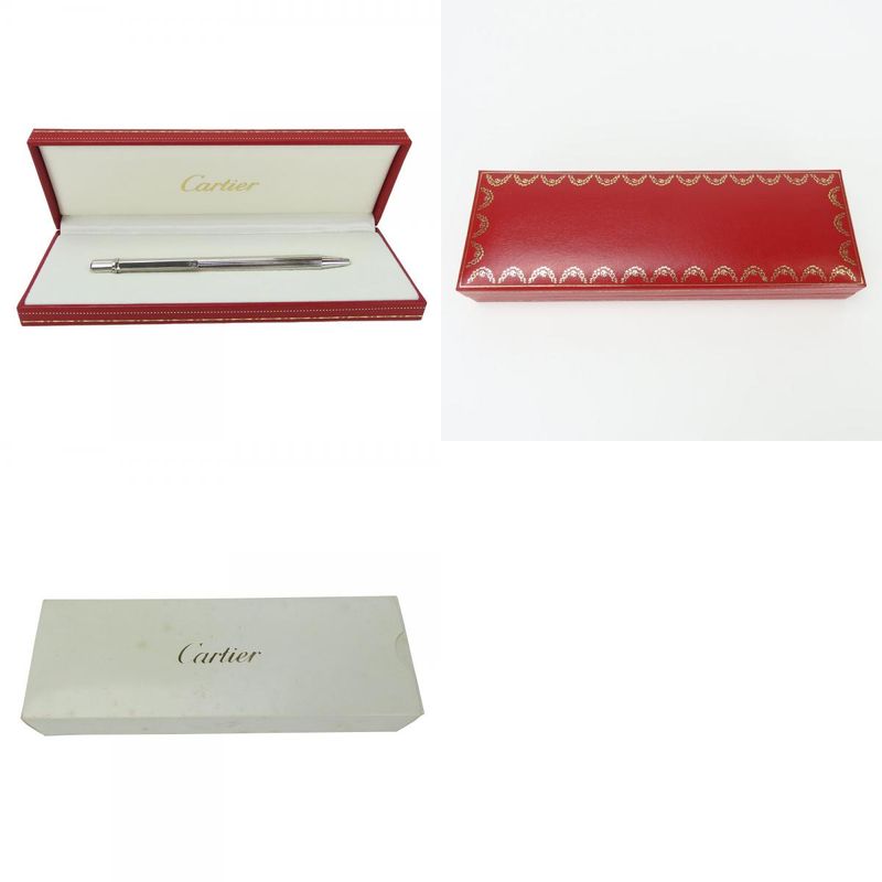 Cartier Ballpoint Pen St150091 Mast Deux Metal Silver Writing Utensils Stationer