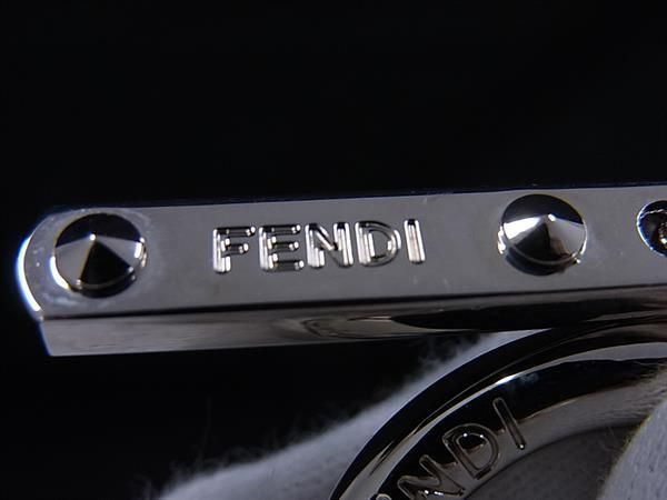 Fendi Pom Charm Fur X Leather Key Holder Key Ring Bag Charm