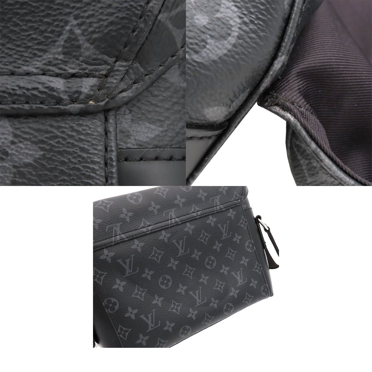 Louis Vuitton Messenger Voyage PM Black Monogram Eclipse Shoulder Bag — view 8