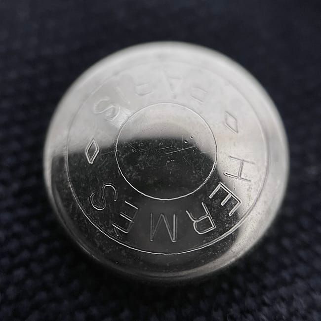 Hermes Handbag Deauville PM Black Navy Excellent Condition Canvas