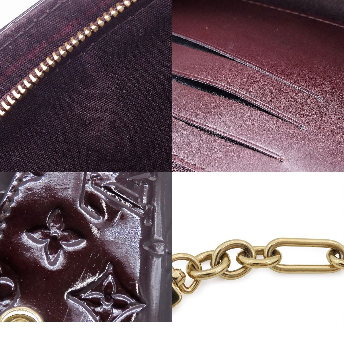 Louis Vuitton Sunset Bluebird Amarante Monogram Vernis Clutch Handbag — view 8