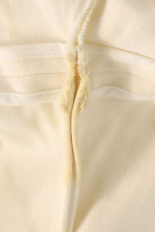 Prada P276he S000 14GF Cotton Linen Shorts With Logo Belt Women 36