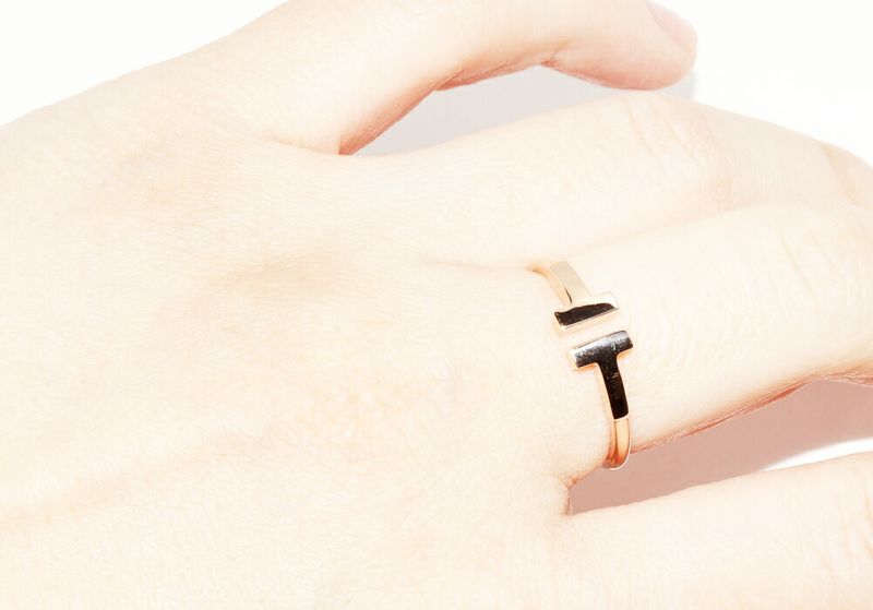 Tiffany & Co Rings 18K Pink Gold T-wire Ring