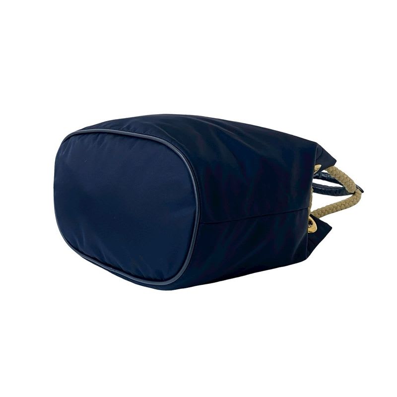 Prada Triangle Logo Plate Hardware Nylon Leather Shoulder Bag Handbag Tote Bag