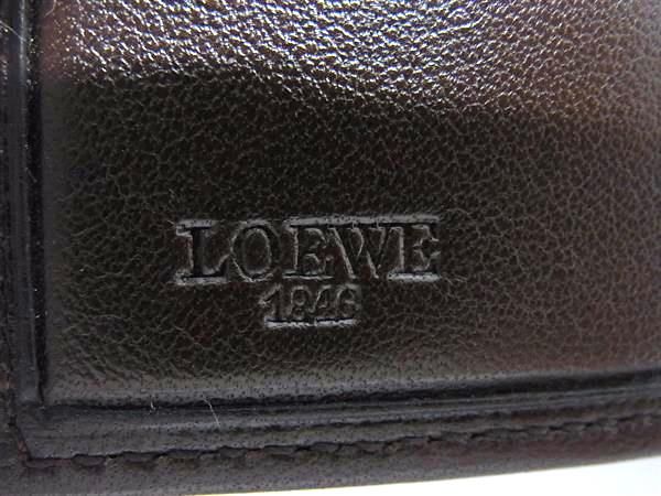 Pattern Loewe Anagram Nappa Leather Bifold Wallet Billfold Men's Brown