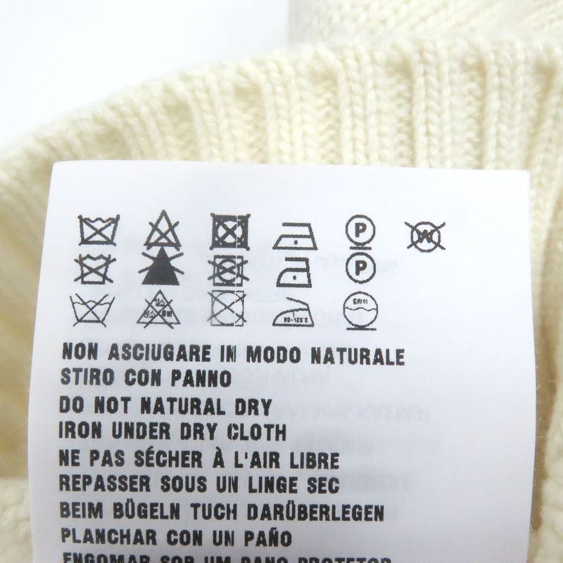 Prada 24AW Umb645 Virgin Wool Cashmere Logo Embossed Long Sleeve Knit Sweater