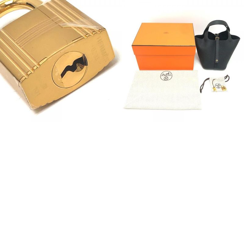 Hermes Handbag Picotin Lock PM Picotin PM Taurillon Cles Mance Gold Hardware