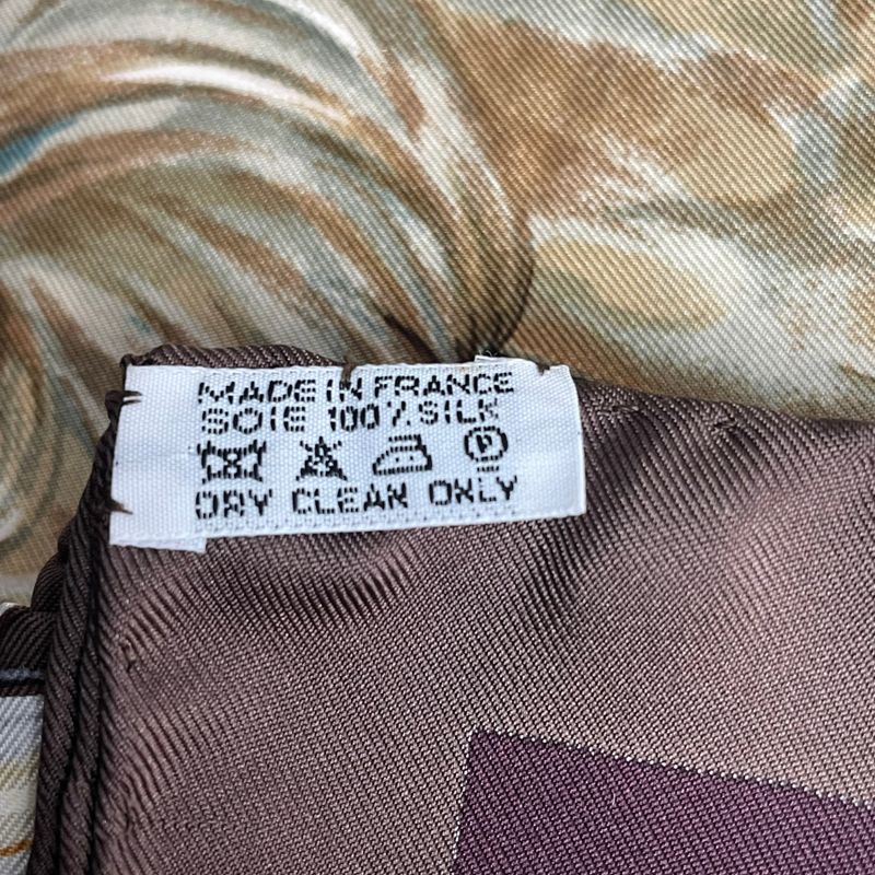 Hermes Carre 90 Victory Of Venice Trophees De Venise Scarf Silk Brown Horse