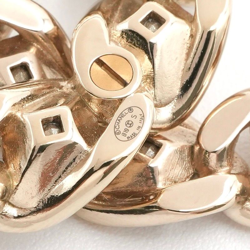 Chanel Brooch Corsage Gold Here Mark Rhinestone