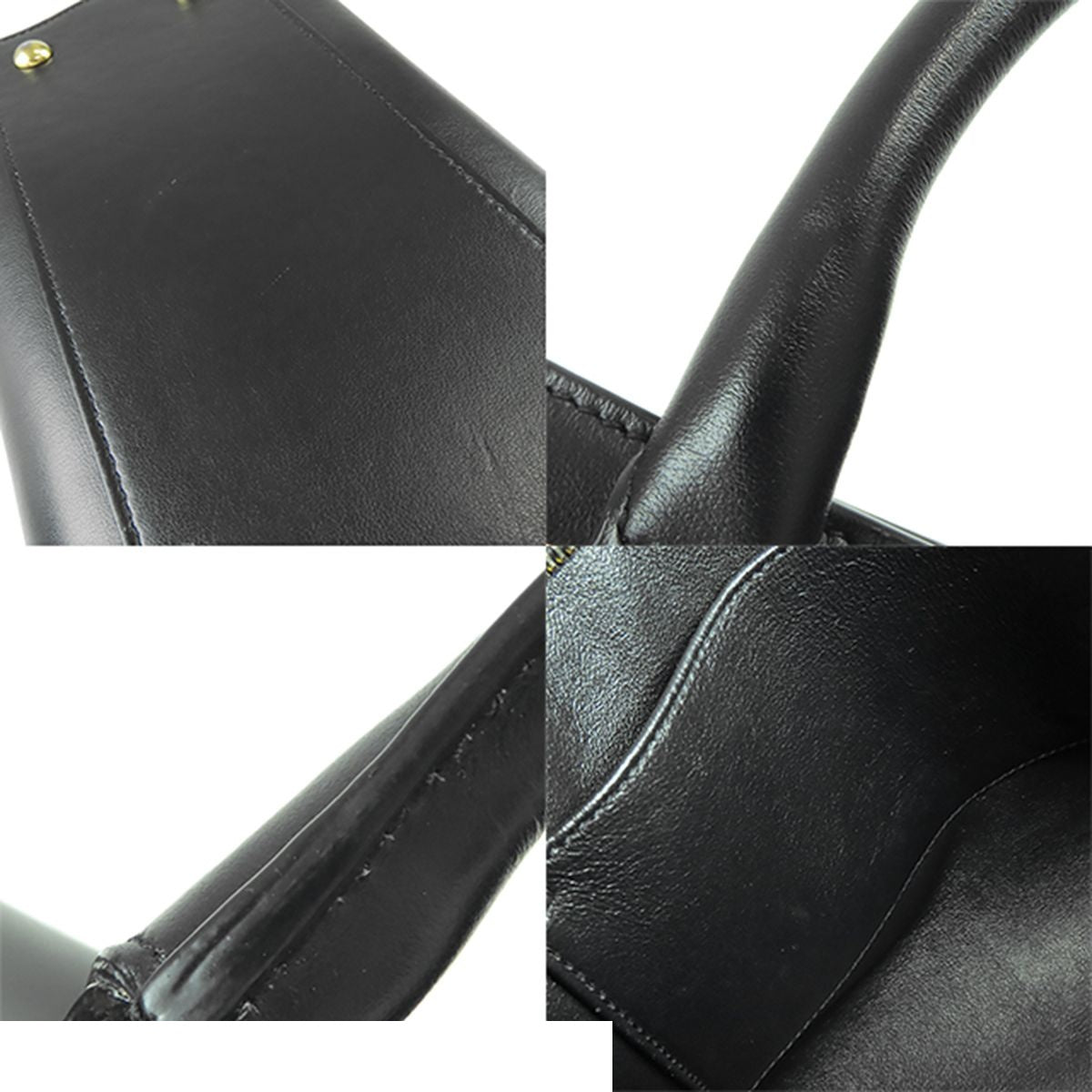 Saint Laurent Cabas Black Leather Logo 2-Way Shoulder Bag — view 8
