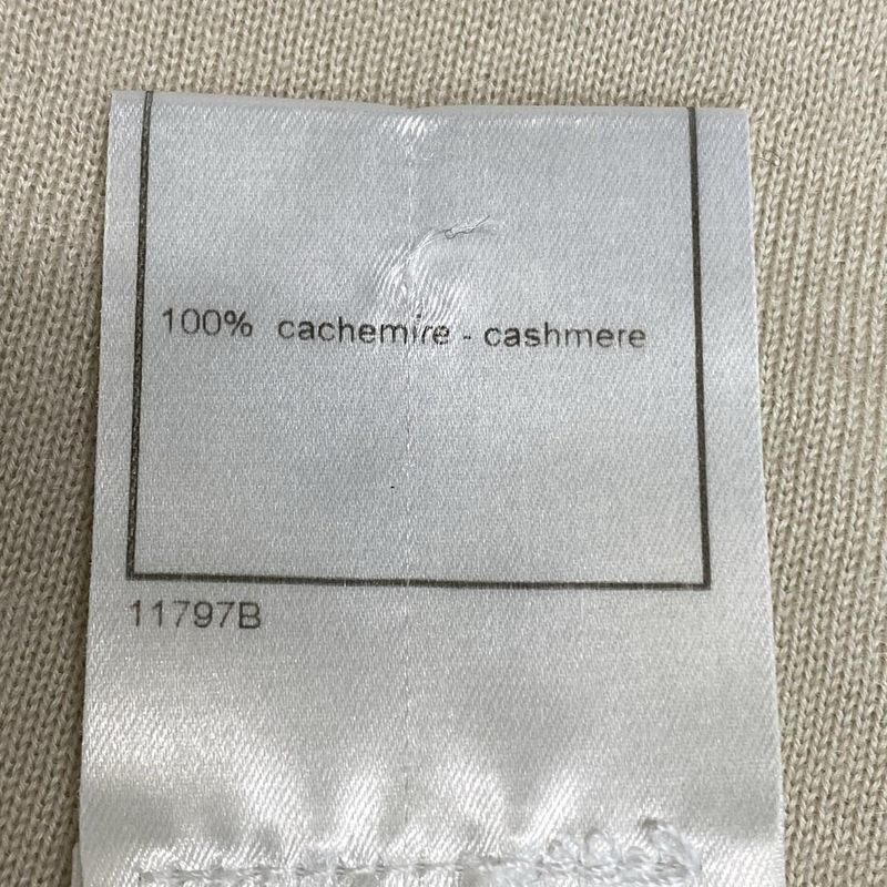 Chanel Short Sleeved Sweater Size 36 S Women - P17933 Beige And Red Cashmere/cre