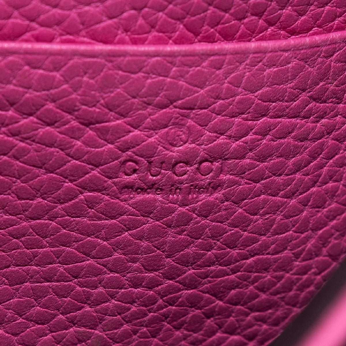 Gucci Marmont Wallet on Chain Pink Pebbled Leather — view 10