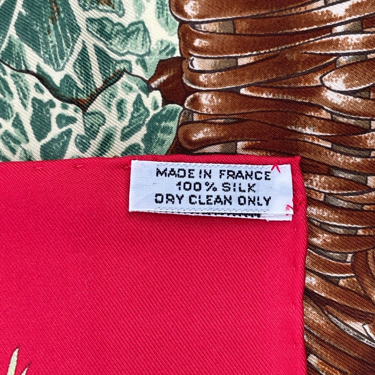 Hermes Scarf Silk Carre 90 Passiflores Passion Flower Red — view 9
